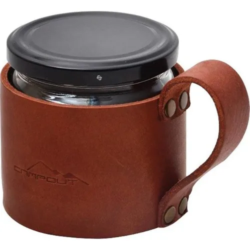 Campout Leather Mug Let's Have Fun Today