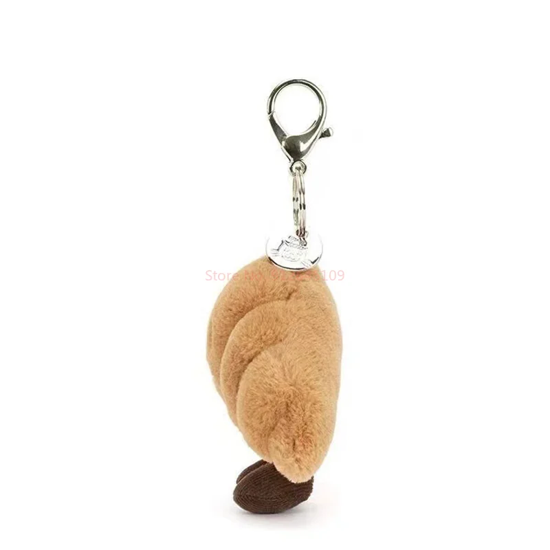 Kawaii Bread Plush Pendant Toy Creative Croissants Roll Bread Plush Doll Keychain Decoration Backpack Pendant Birthday Present