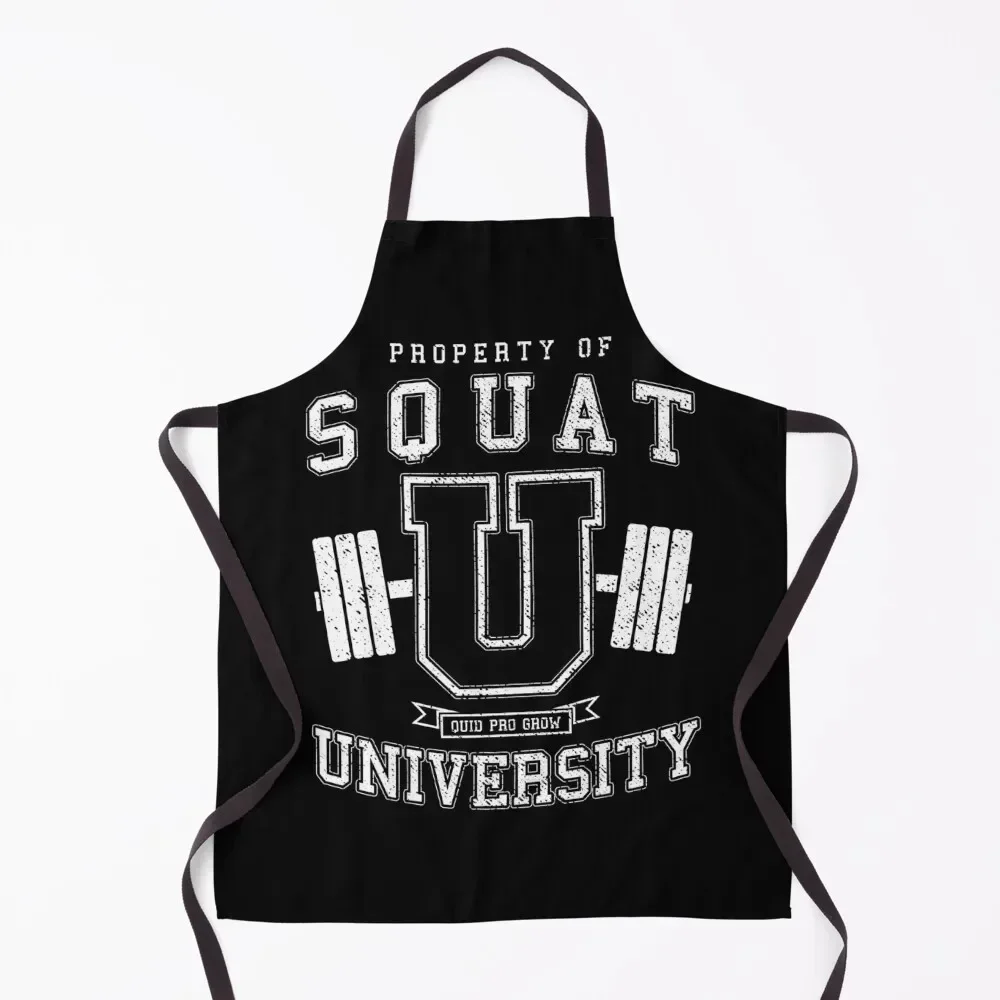 

Squat University Vintage Varsity Fitness Gym Workout Apron bib Men gift kindergarten teacher chefs Apron