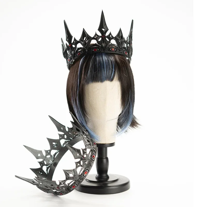 LQLove und Deepspace Xavier Cosplay Perücke Spiel Nightvow Mooncurse Xavier King Crown Fallen Crown Prop Halloween Karneval Party Pro