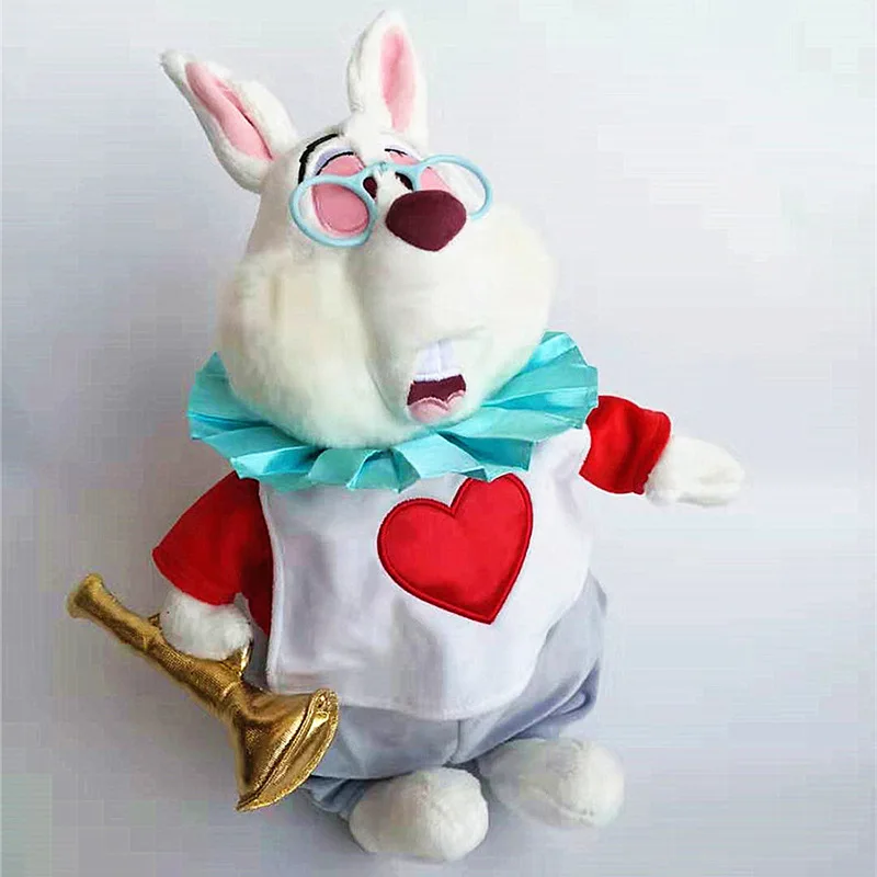 35cm High Disney Alice In Wonderland The White Rabbit Soft Plush Toy Stuffed Dolls Quality Birthday Gifts For Children Toys