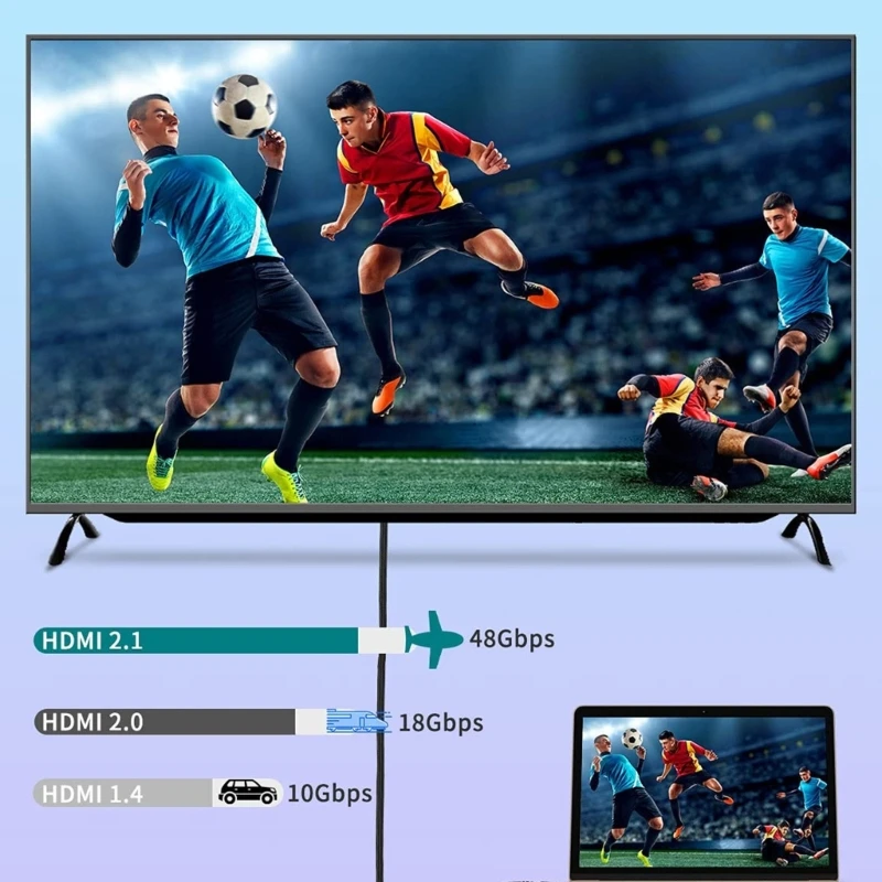 

Высокоскоростной HDMI-совместимый кабель 2.1 8K (8K при 60 Гц и 4K при 120 Гц для потрясающего качества изображения в формате