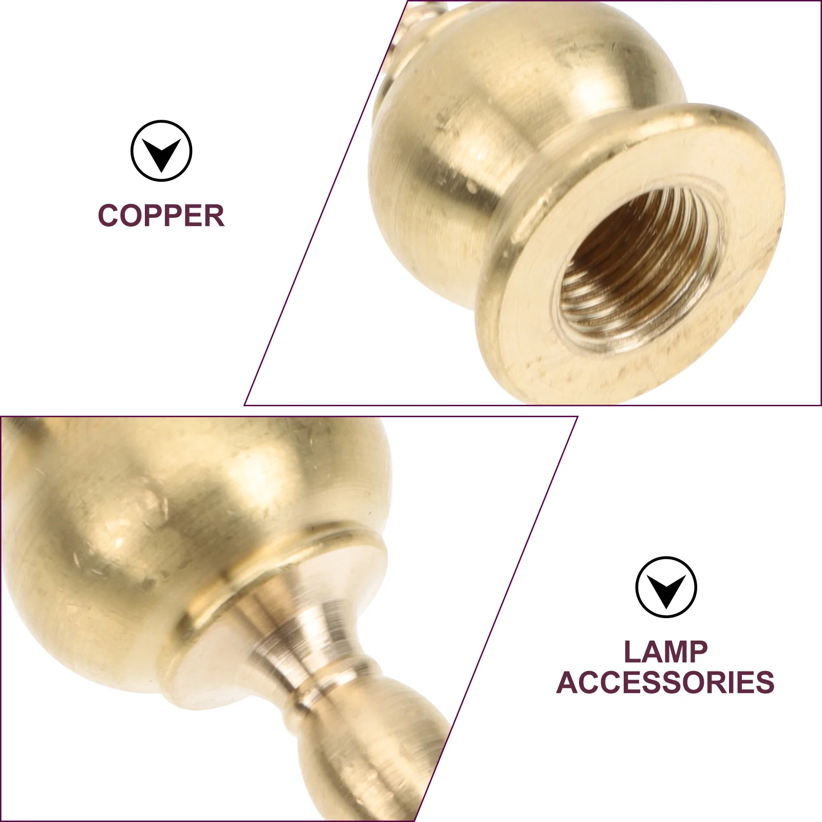 

European Style Crown Shaped Lamp Fixed Cover Copper Finial Decorative Light Screw Cap For Table Floor Pendant Wall Lamps Simple