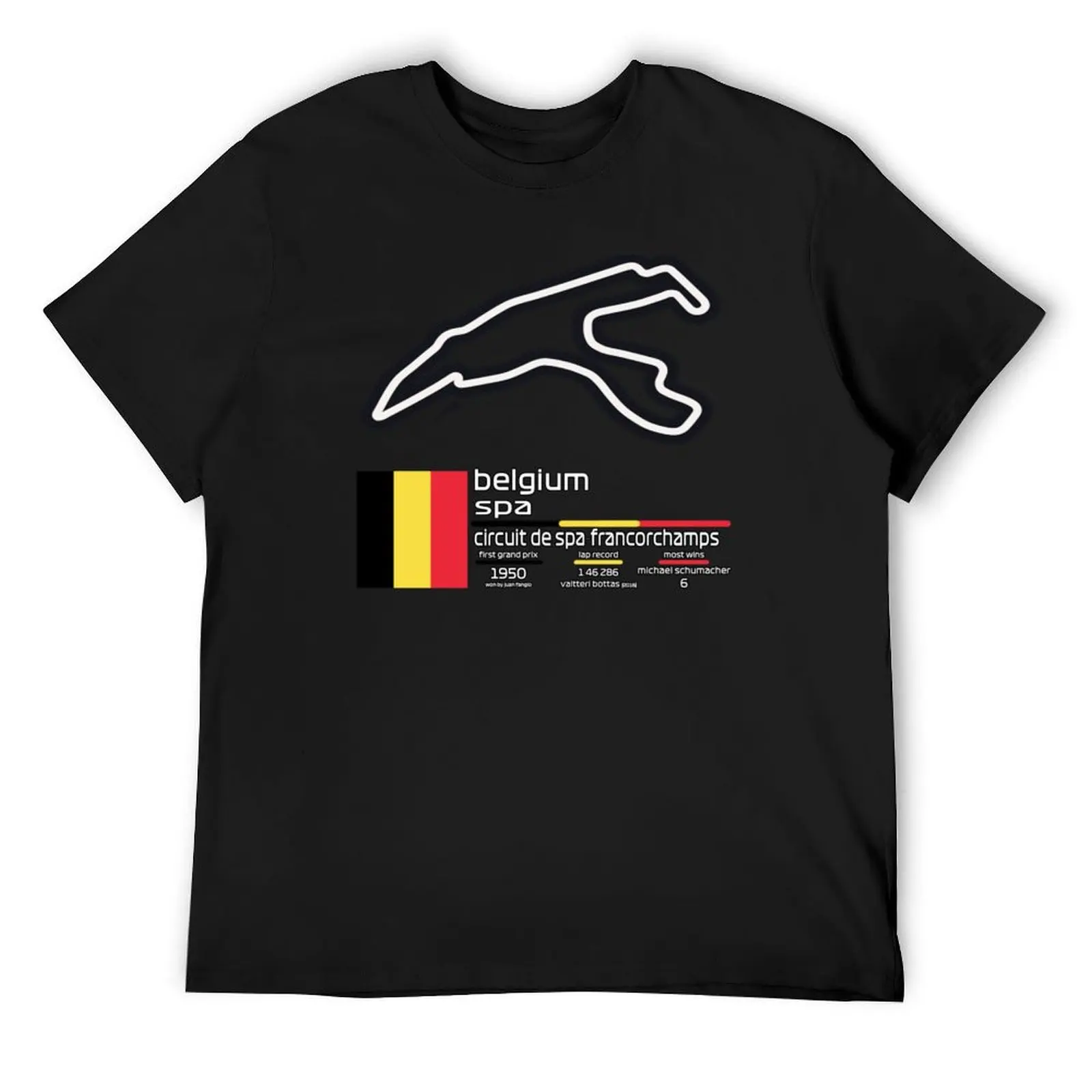 

Circuit de Spa-Francorchamps F1 Records T-Shirt Short sleeve tee oversized customs design your own mens designer t shirt