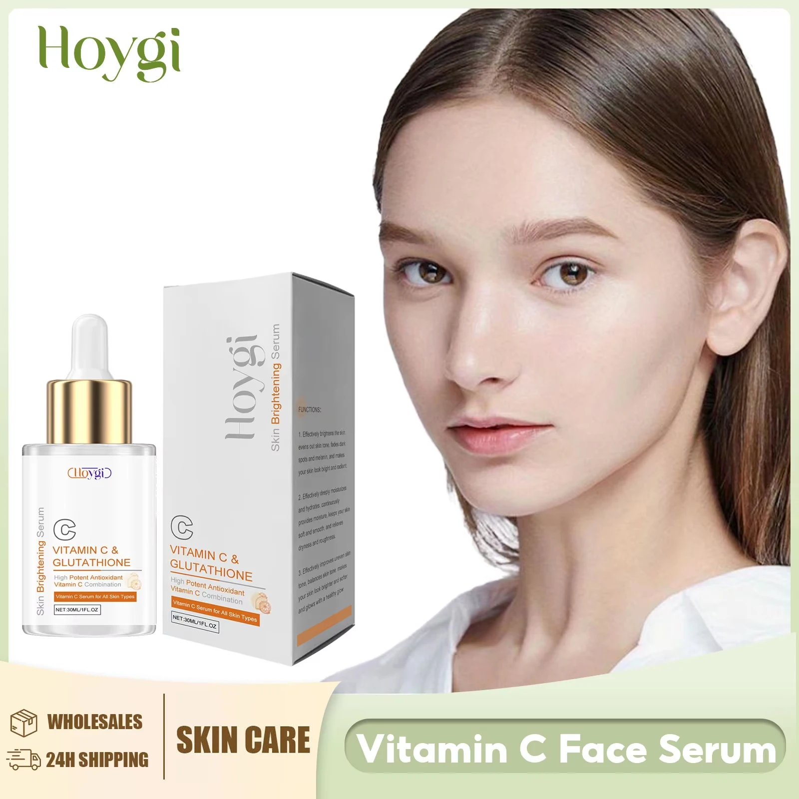 Serum z witaminą C Fade Melanin Dark Spots Corrector Równoważony odcień skóry Usuwa drobne zmarszczki Odżywia Zmniejsza pory Rozjaśniająca esencja do twarzy
