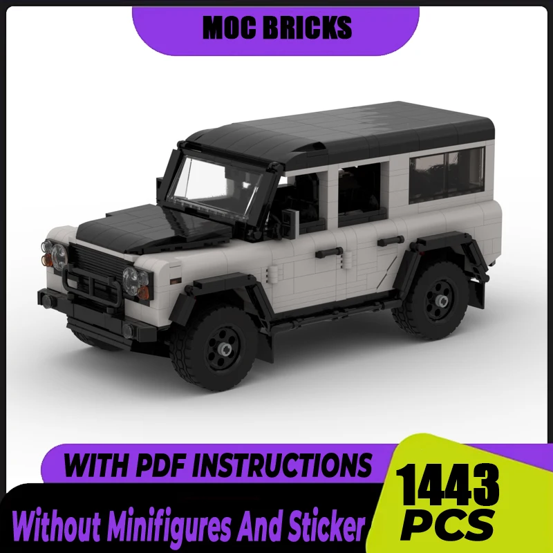 

Moc Building Bricks Car Model Defender White Vehicle Technology Modular Blocks Construstion Toy DIY Set Assembly Gift