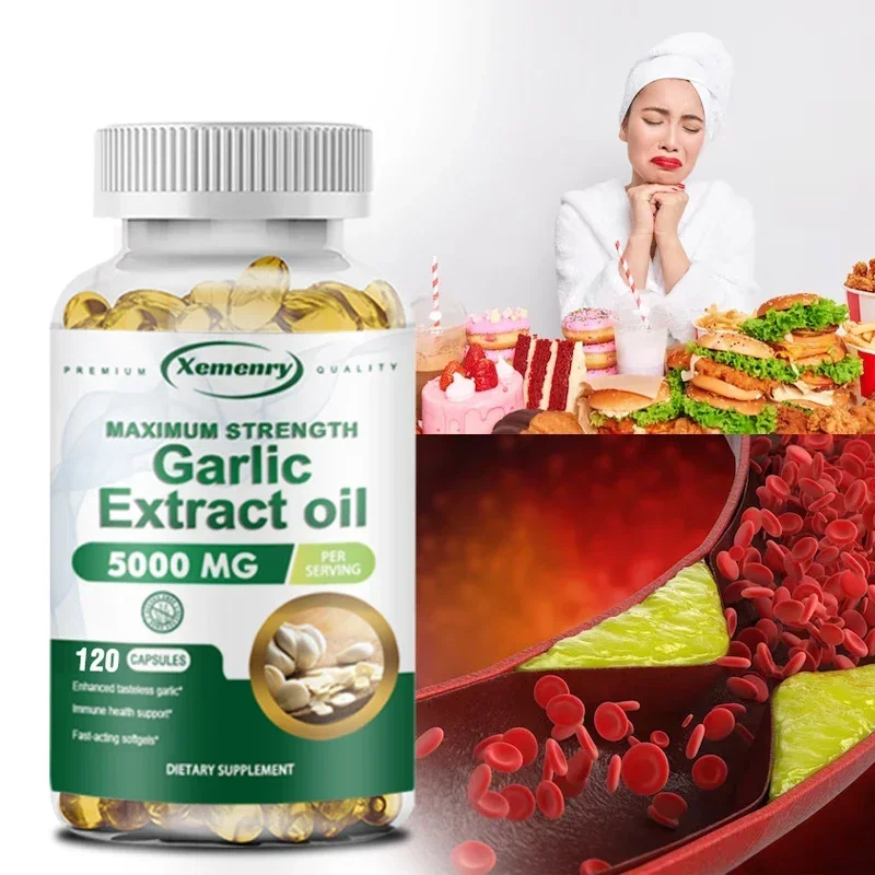 

Garlic Oil Capsules Made in the USA - 120 SoftgelsSupplements