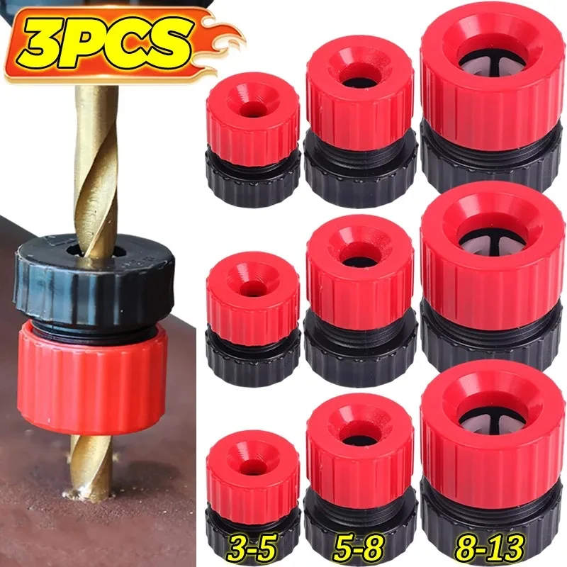 3-Pieces Drill Depth Stop Set | 3-13mm Adjustable Plastic Limit Rings For Woodworking | Precision Hole Drilling Guide