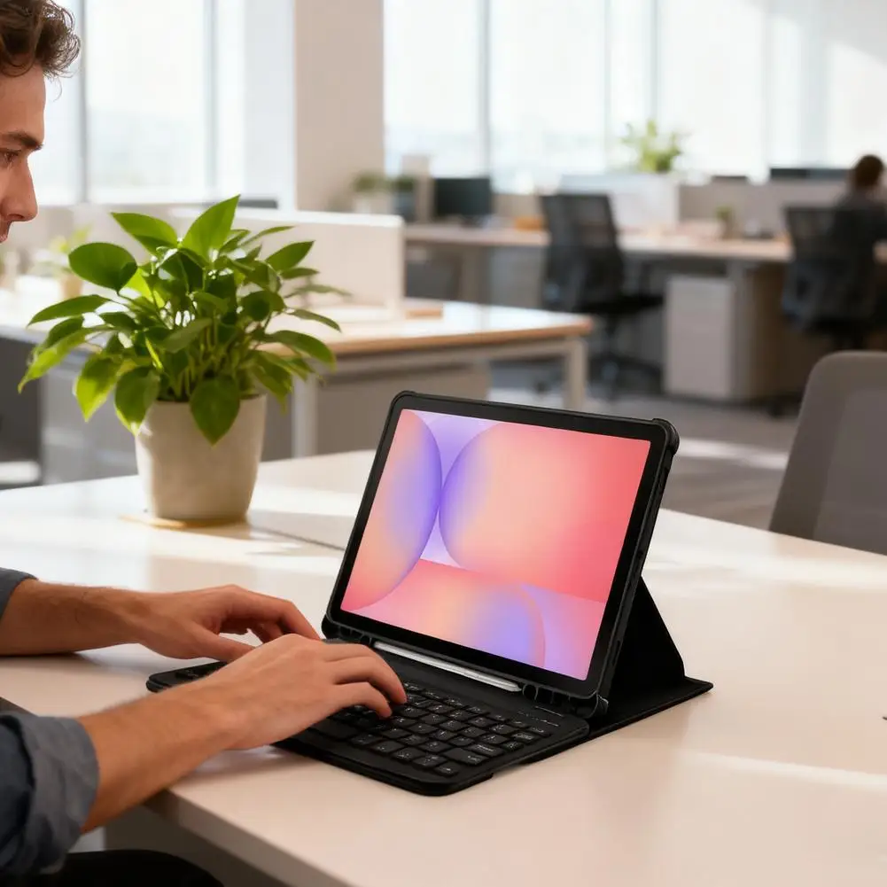 

Чехол для планшета Samsung Tab S10 Lite SM-X400, прозрачный 360° ° Чехол для планшетного компьютера с поворотной клавиатурой A8Z8