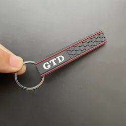 1Pcs GTD Keychain Keyring Soft Hand Car Logo Silicone Key Chain Ring Key Holder For VW GTD GTI GOLF 5 6 7 MK4 MK5 MK6 MK7