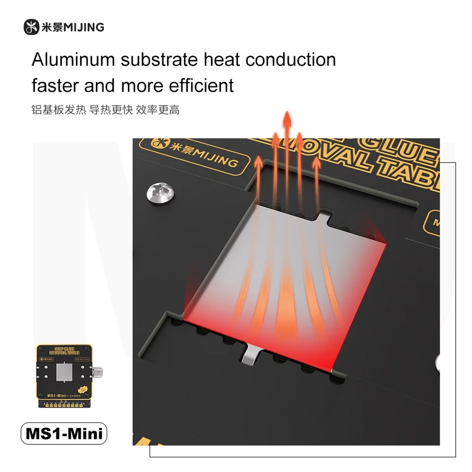Mijing MS1 Mini Plataforma de Desoldado para Remoción de Pegamento de Chips IC en Placas de Celulares con Calentamiento 4