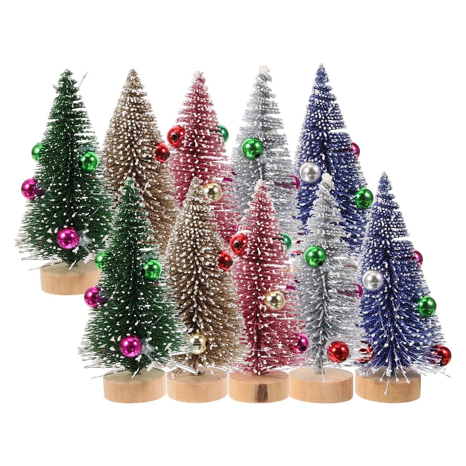 

12Pcs Mini Christmas Tree Artificial Xmas Tree Desktop Party Decor Festival Scene Xmas Ornament Festival Scene Decor