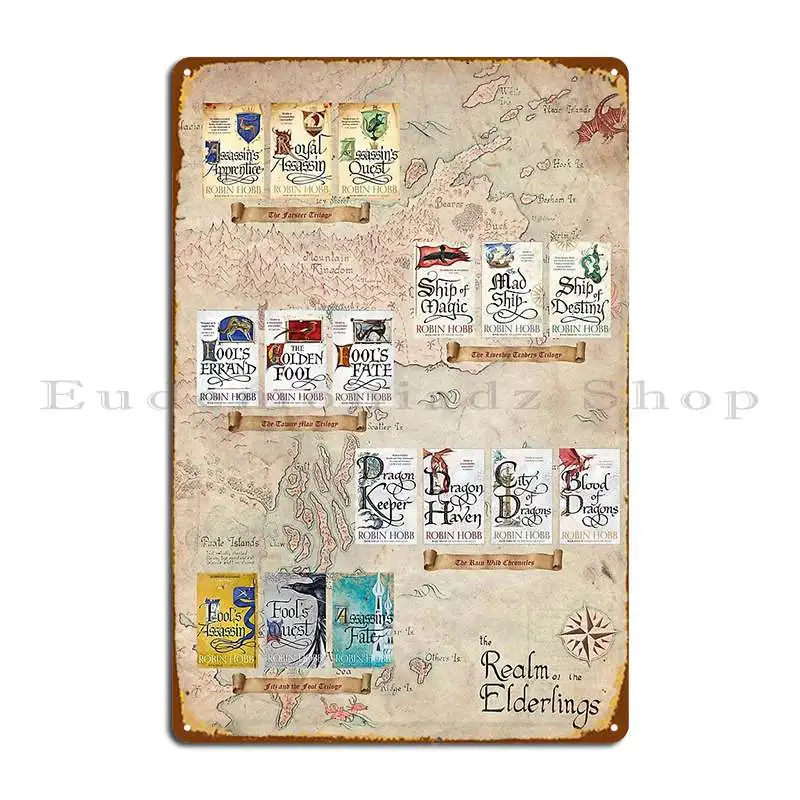 Welcome To The Realm Of The Elderlings Metal Signs Pub Designer Wall Decor Bar Cave Club Tin Sign Poster