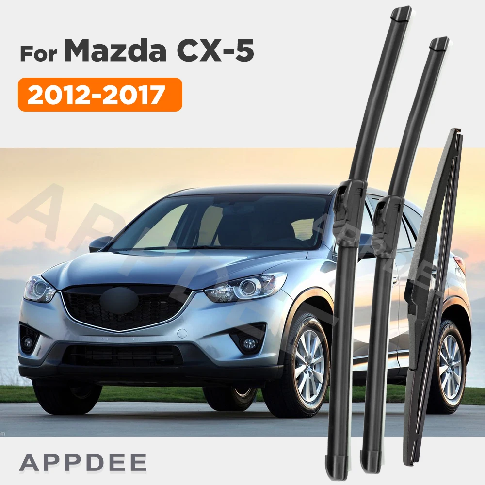 

APPDEE Wiper For Mazda CX-5 KE 2012-2017 2013 2014 2015 2016 Wiper Front & Rear Wiper Blades Windscreen Brushes 24"+18"+14"