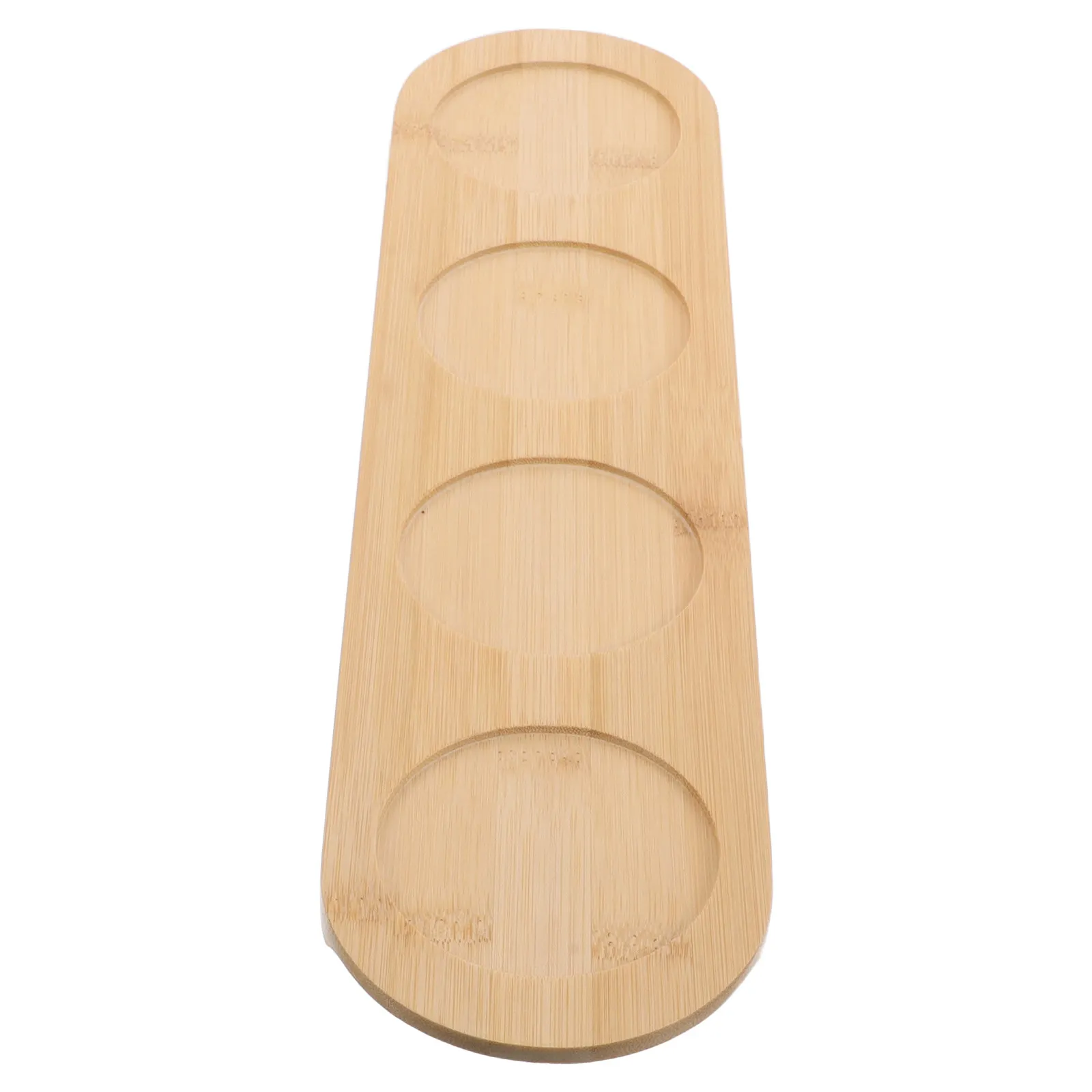 Wooden 4 Glass Holder Tray for Whiskey Flight Tasting Serving Bar Party Restaurant Display Drink Coaster Glass Mat