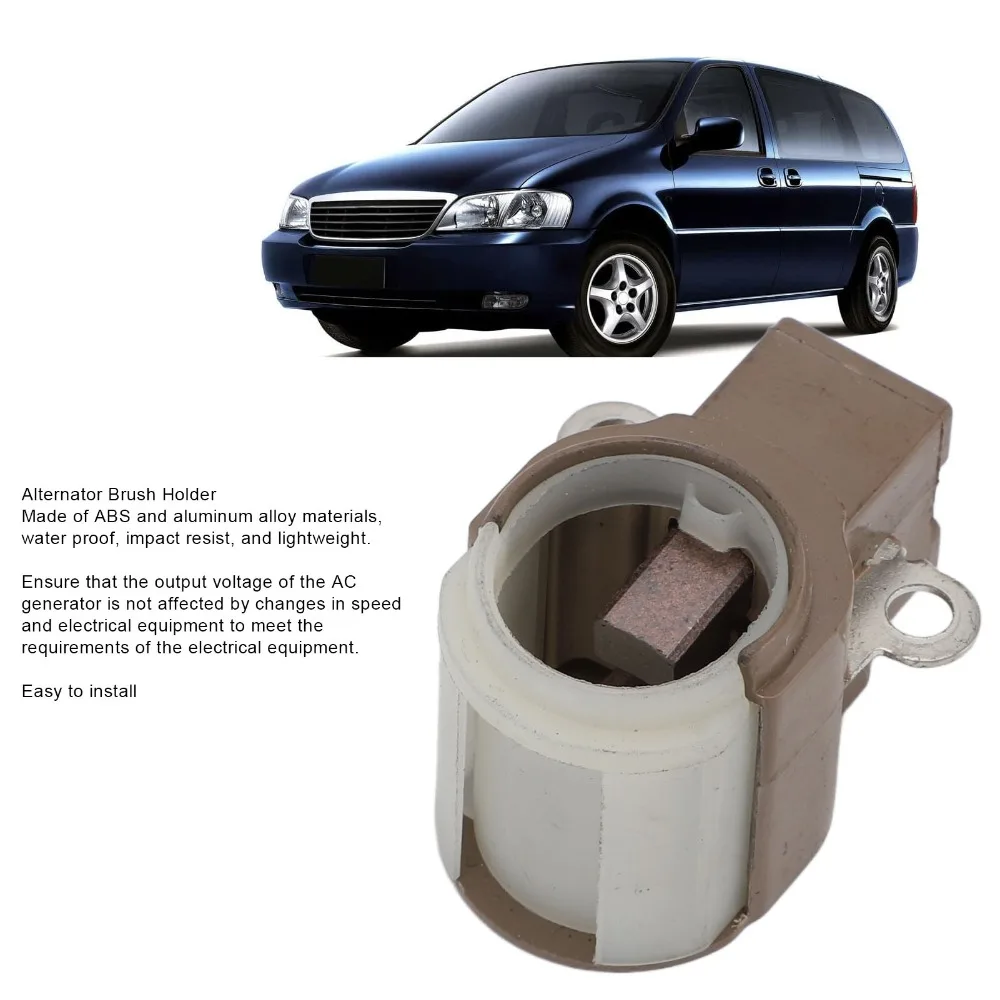 2pcs Aluminum Alloy Alternator Brush Holder Replacement Part Brush Holder Kit Brush Repair Kit Repair Holder