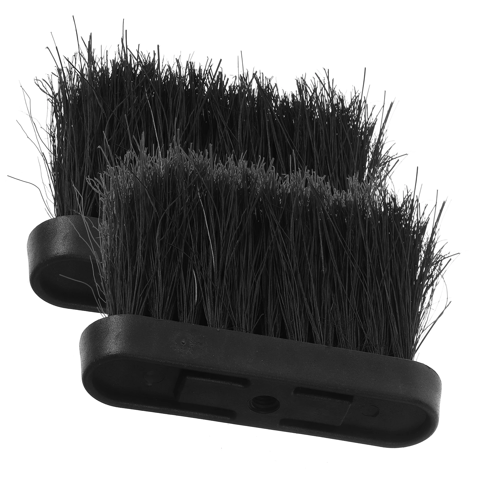 2Pcs Replacement Fireplace Brush Head Heavy Duty Dense Bristles for Furnace Cleaning Fire Pit Grills Ash Storage Kitchen Tools
