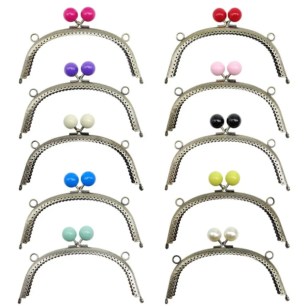 

Винтажная металлическая рамка для кошелька с застежкой-поцелуем, фурнитура для сумки ярких цветов, рамка с застежкой для кошелька, изготовление сумок