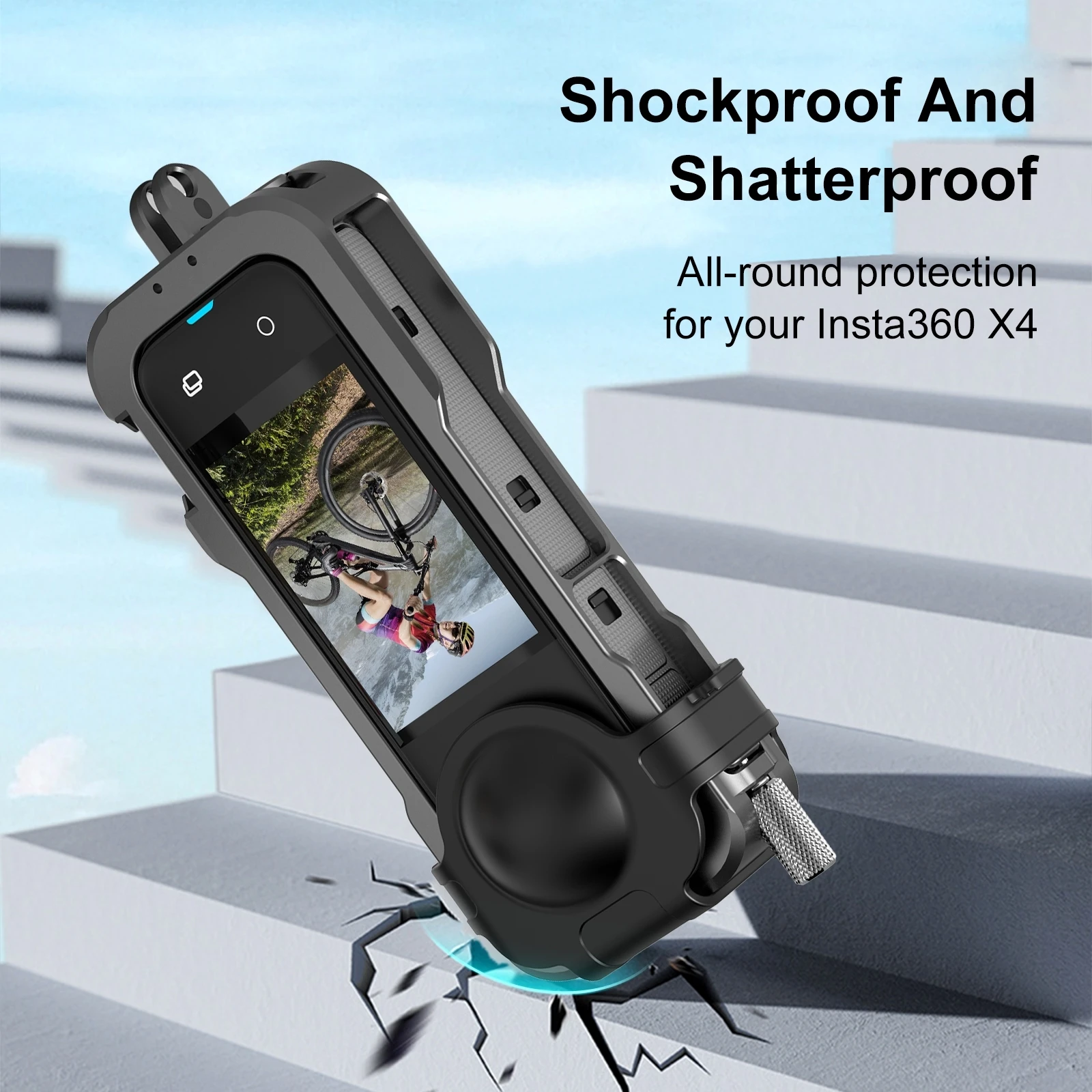 

Suitable for Insta360 X4 panoramic camera protective frame X4 metal protective case