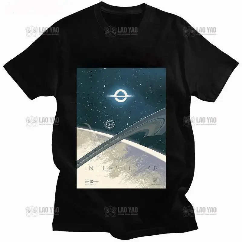 Classic   Movie  Interstellar (2014) Universe T Shirt Men Summer O-neck  Short-sleev  T-shirt Streetwear  Y2k Kawaii Clothes