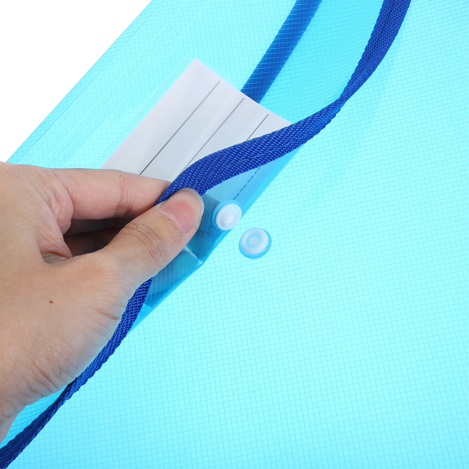 Pasta de Documentos A4 Transparente de Plástico com Fecho de Pressão, Impermeável e Resistente a Rasgos, para Escola, Escritório e Casa (6 Peças)