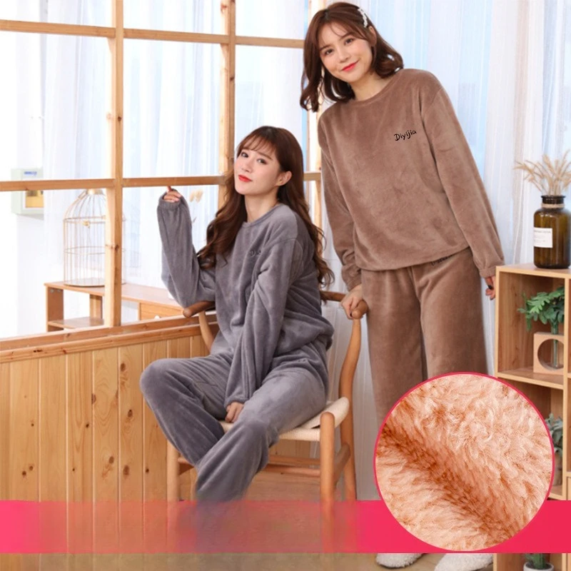 Autumn Winter Girls Plush Loose Home Outfit Women Thick Version Loungewear Student Pajamas Sleep Pants Woman Long-sleeve Pants