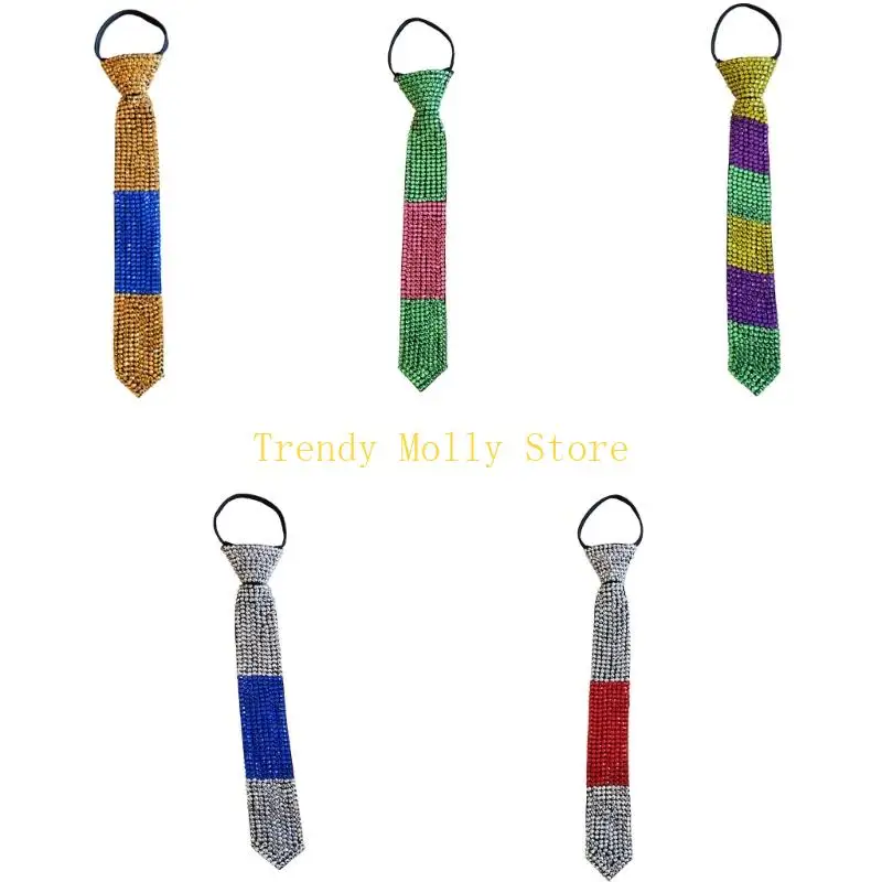 n5kb-ネクタイ-ネックレス-目を引くフルラインストーン付き-クラブ-カーニバル-音楽祭-ショー用-クールな事前に結ばれたネクタイ