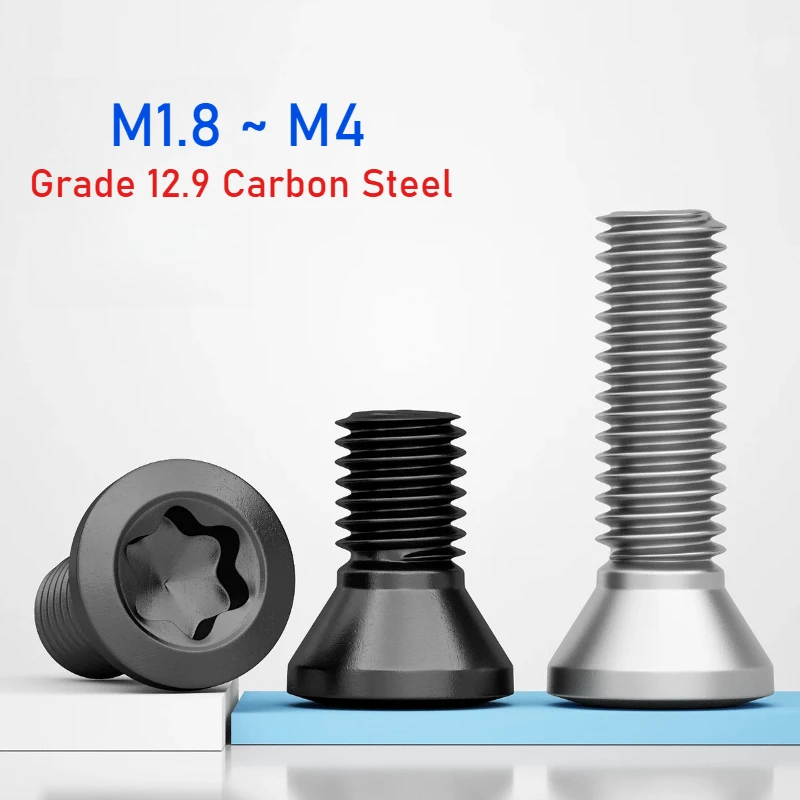 M1.8~M4 Grade 12.9 SCM435 High-strength Black/Gray CNC Insert Torx Screw For Replaces Carbide Inserts CNC Lathe Tool Holder