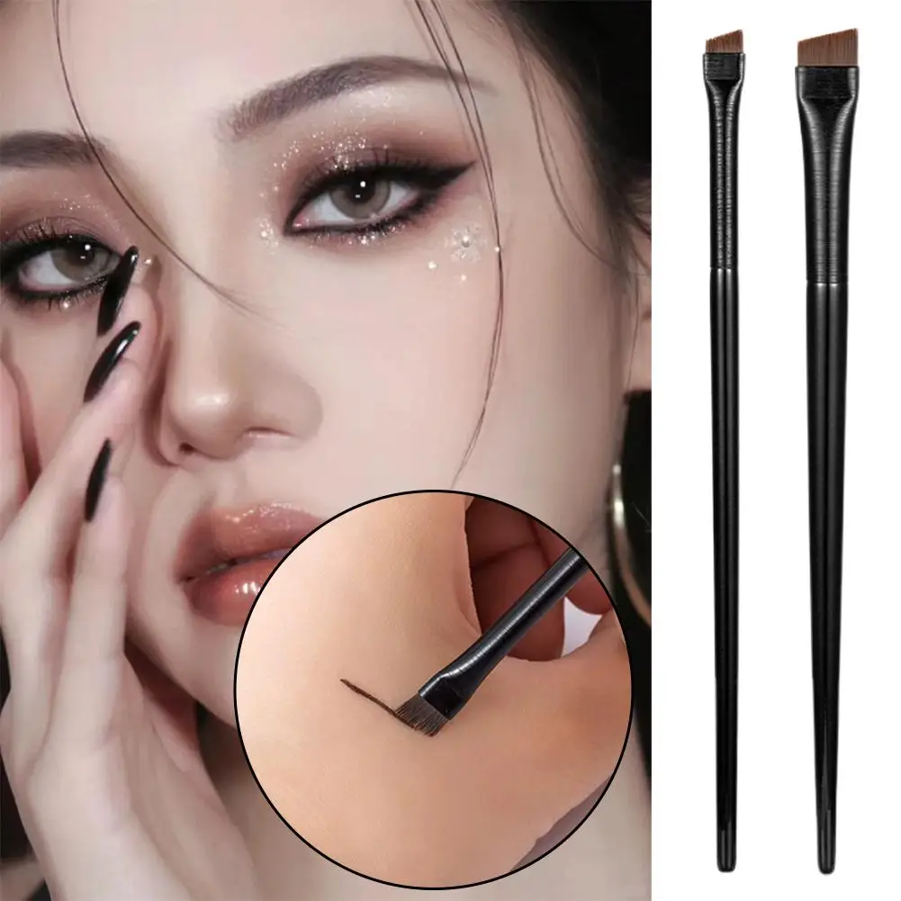 アイライナーブラシ精密ジェルアイライナーメイクブラシ超薄型ライナーブラシ細字アイライナーブラシ女性女の子用