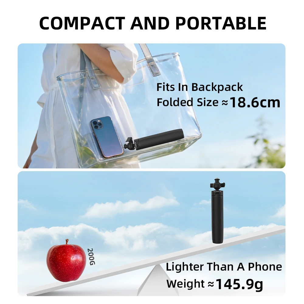 Flymile Selfie-Stick Stativ Verlängerungsstange für DJI Action 6/OSMO 360/Insta360 Ace Pro/Gopro Video-Erstellungs-Zubehör – Detail 10