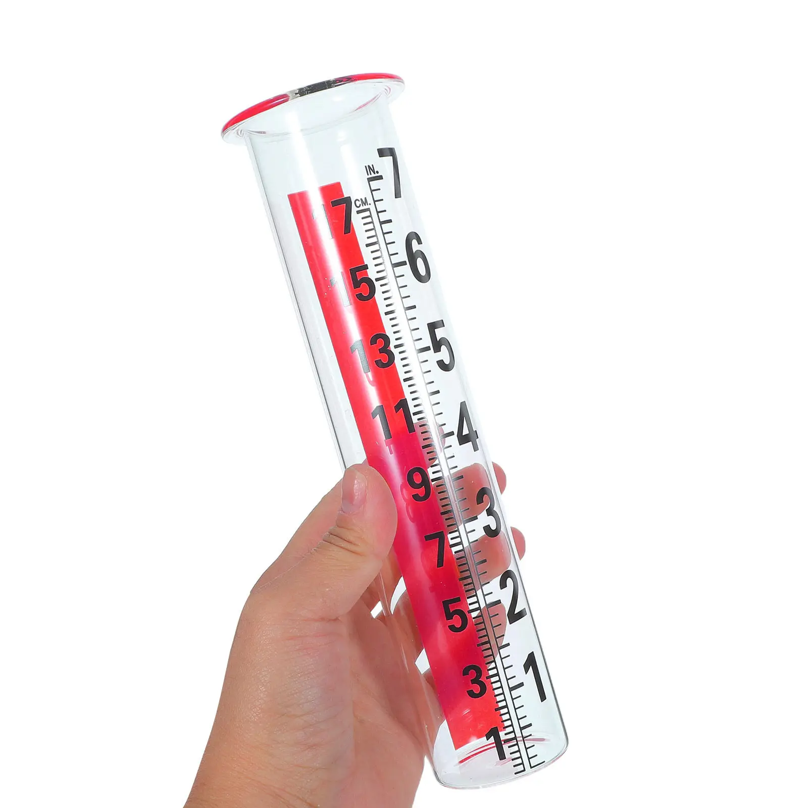 Rain Gauge Glass Replacement Tube Accurate Transparent Rainfall Measuring Device for Garden Lawn Backyard Outdoor Use