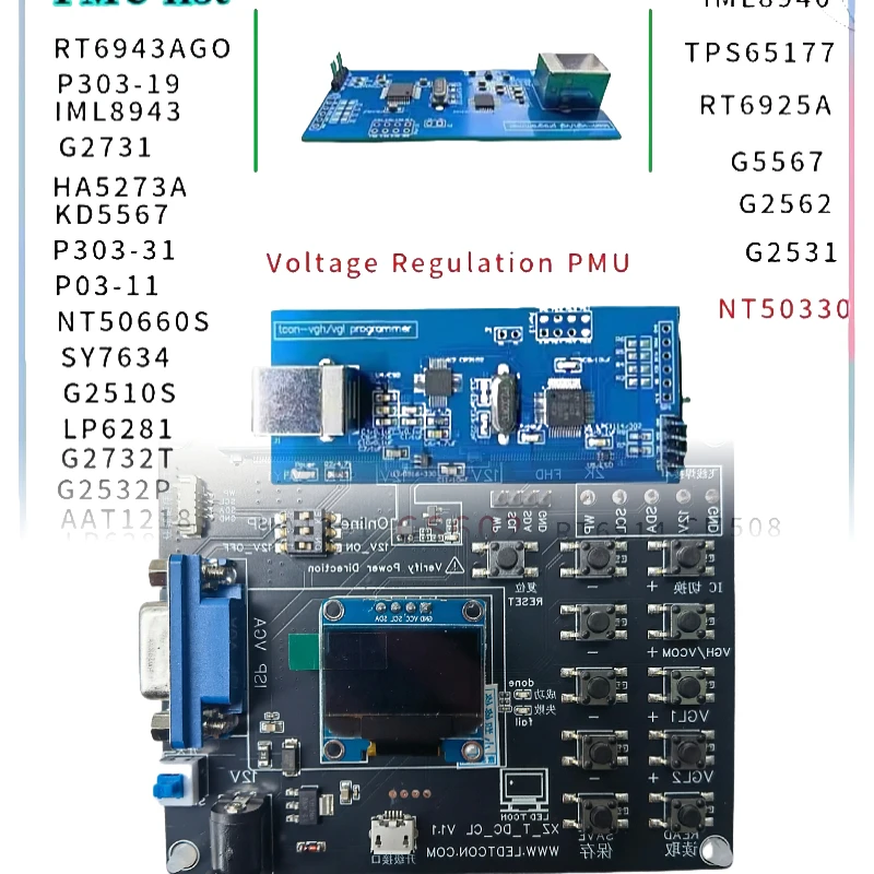 tcon programmer vgh vgl modified to fix broken Y color abnormal horizontal line