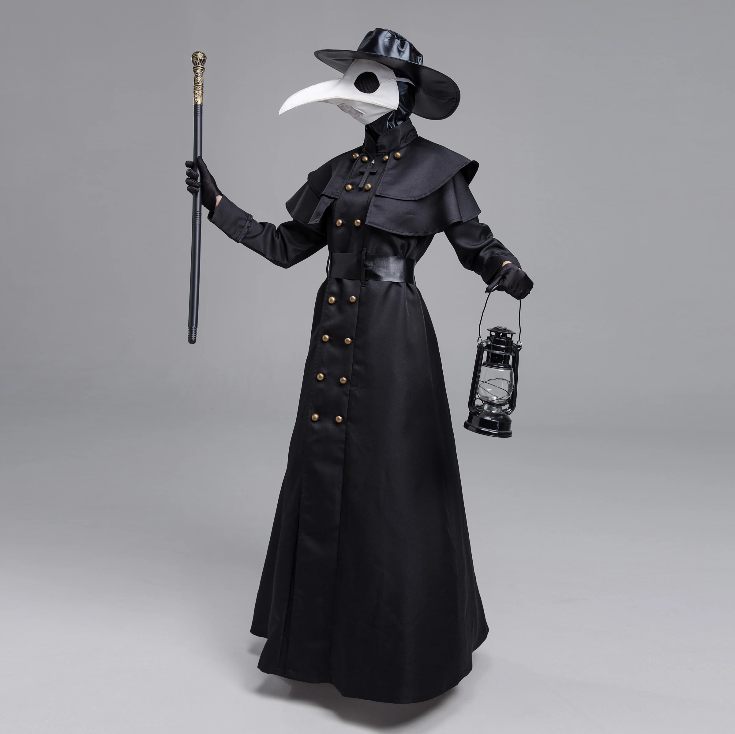 Plague Doctor Costumes Plague Doctor Mask Black Death Witch Cosplay Carnival Halloween Costumes Men Woman Adult Steam Punks Mask