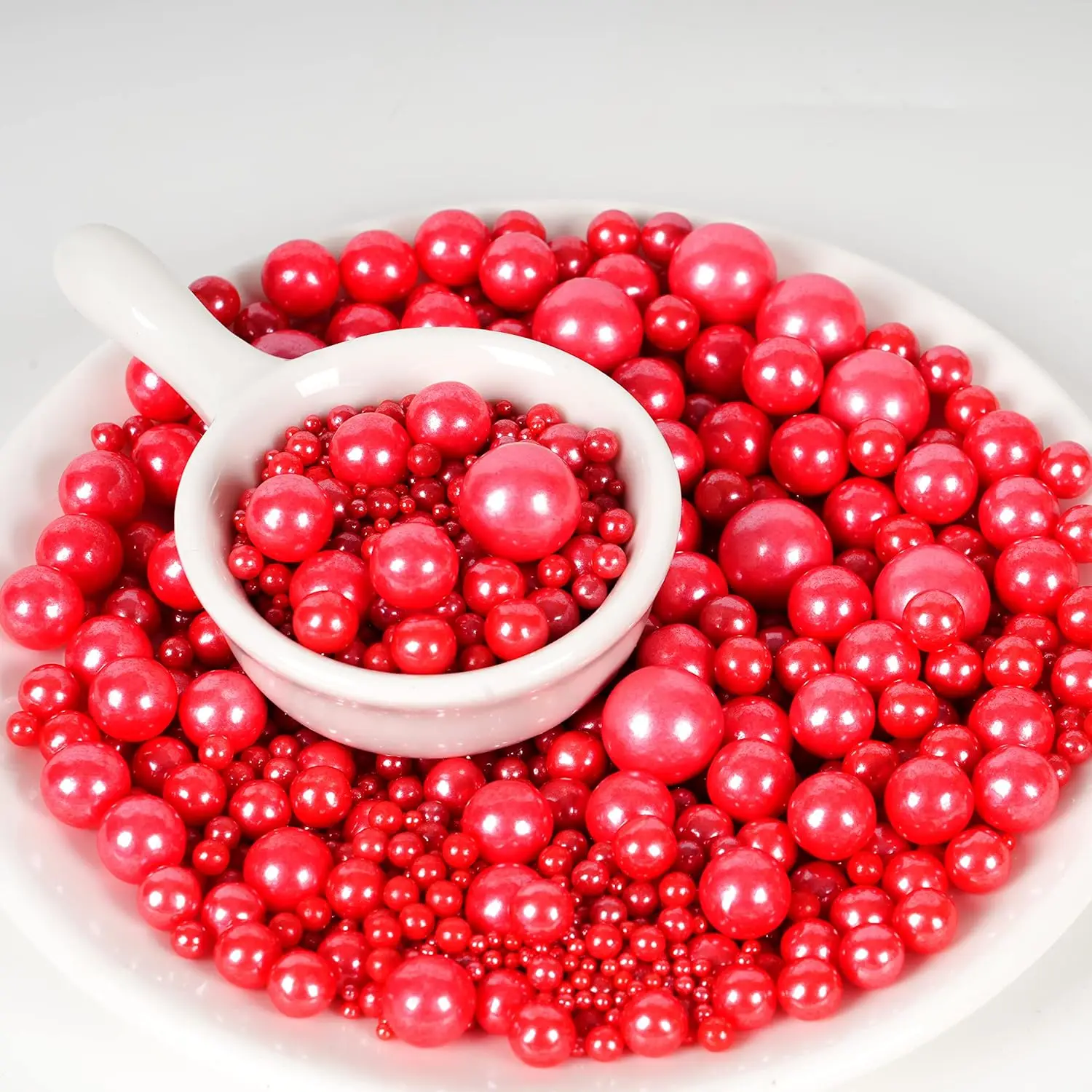 130 g/4,58 Unzen Perlenstreusel, Mischungsgröße, Eiscreme-Kuchenaufsätze und Keksdekoration, Hochzeitsfeier, Weihnachtszubehör – Detail 35