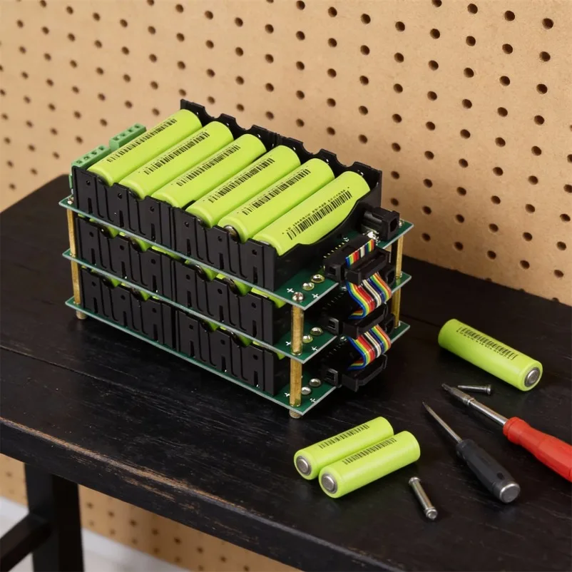 3 strings 6 strings solder-free 18650 battery box lithium battery pack 12V24V protection plate inverter backup power supply