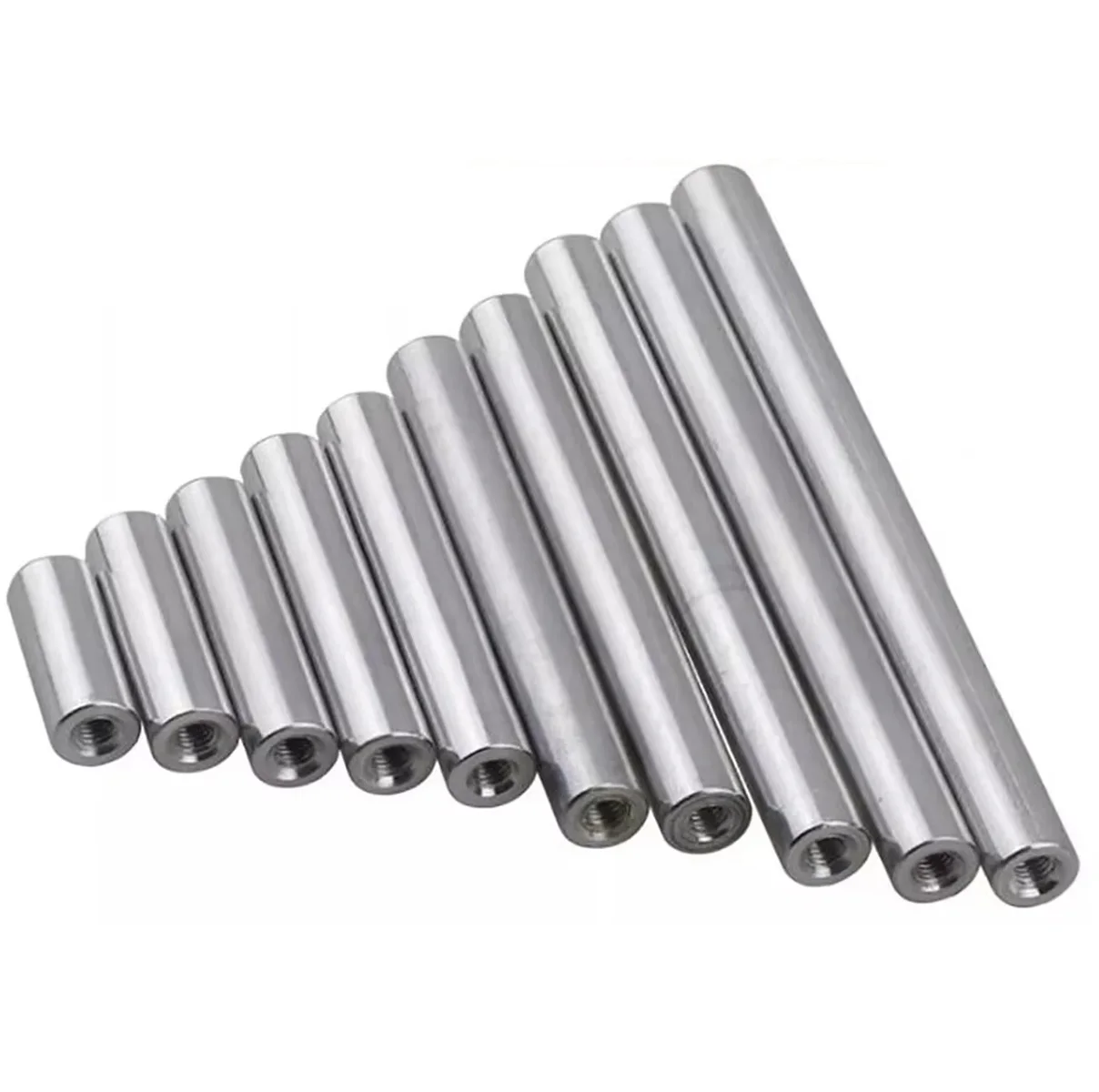 ยาวถั่ว M10 OD 16 มม.ความยาว 15 มม.-60 มม.อลูมิเนียมรอบเกลียวแขน Standoff เสายาว NUT CONNECTOR
