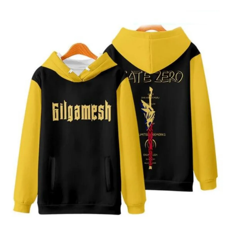 Hot Game Fate Stay Night Gilgamesh Cosplay Hoodie Women Men Graphic Sweatshirt Fate Grand Order Pullover Hooded Jacket Outerwear