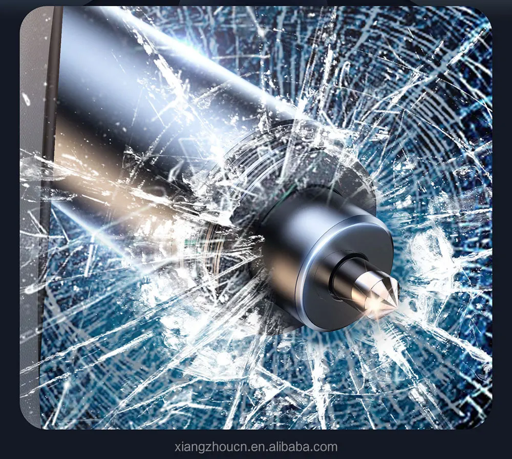 Martello di sicurezza per auto Taglierina per cintura di sicurezza Interruttore per finestre multifunzionale in acciaio inossidabile Mini martello di sicurezza per auto di emergenza portatile