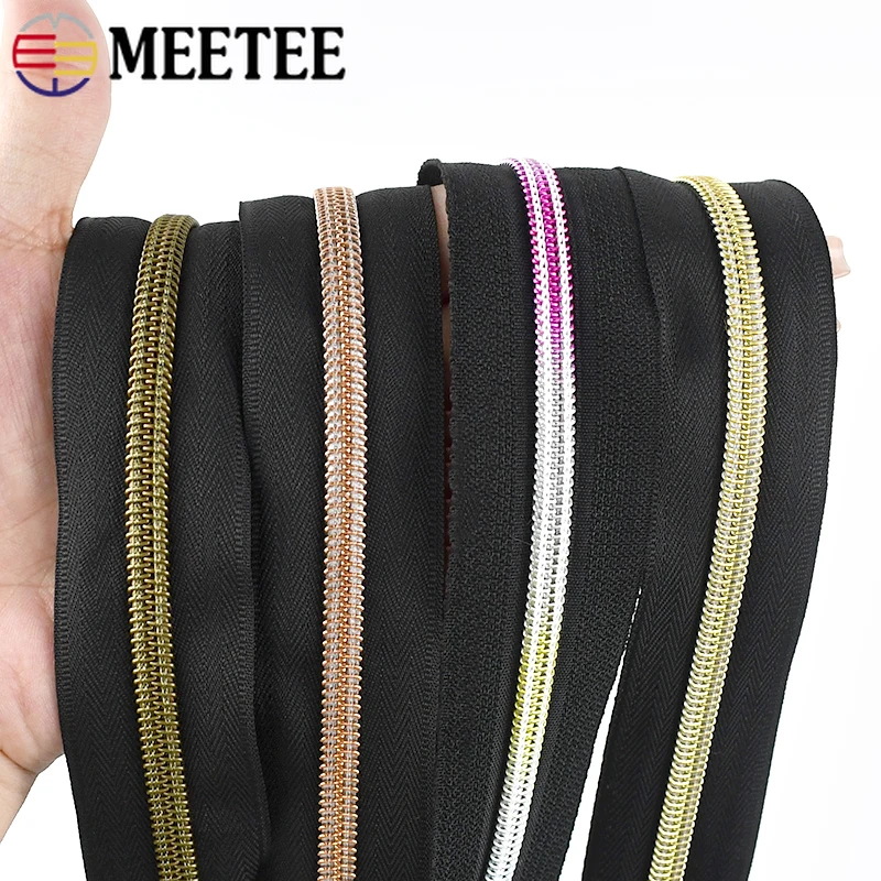 10/20/30Meter 3# 5# Nylon Zippers Plastic Coil Zip By The Meter for Sewing Bag Garment Clothing Zipper Repair Tailor Accessories