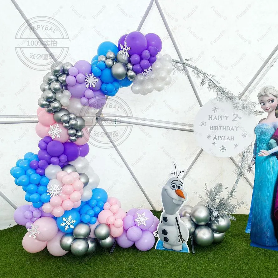 155pcs Disney Frozen Theme Birthday Party Balloons Decorations Princess Elsa Olaf Foil Balls Baby Shower Party Decorations Globo