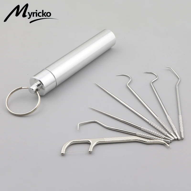 Dental Instrument Kit Dentist Tooth Cleaning Tools Mouth Mirror Probe Hook Pick Tweezer Set Dentistry Dentista Prepare Tool