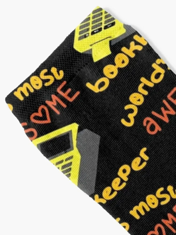 world's most awesome bookkeeper Socks basketball sports and leisure crazy gym Socks Men's Women's