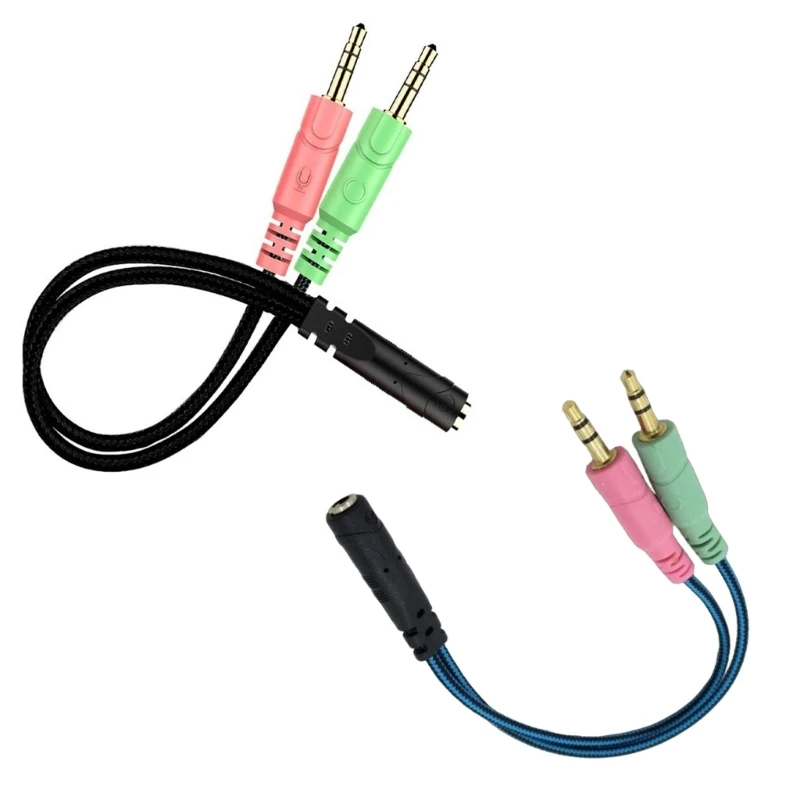 Divisor auriculares para computadora Cable divisor macho doble 3,5 mm a 3,5 mm