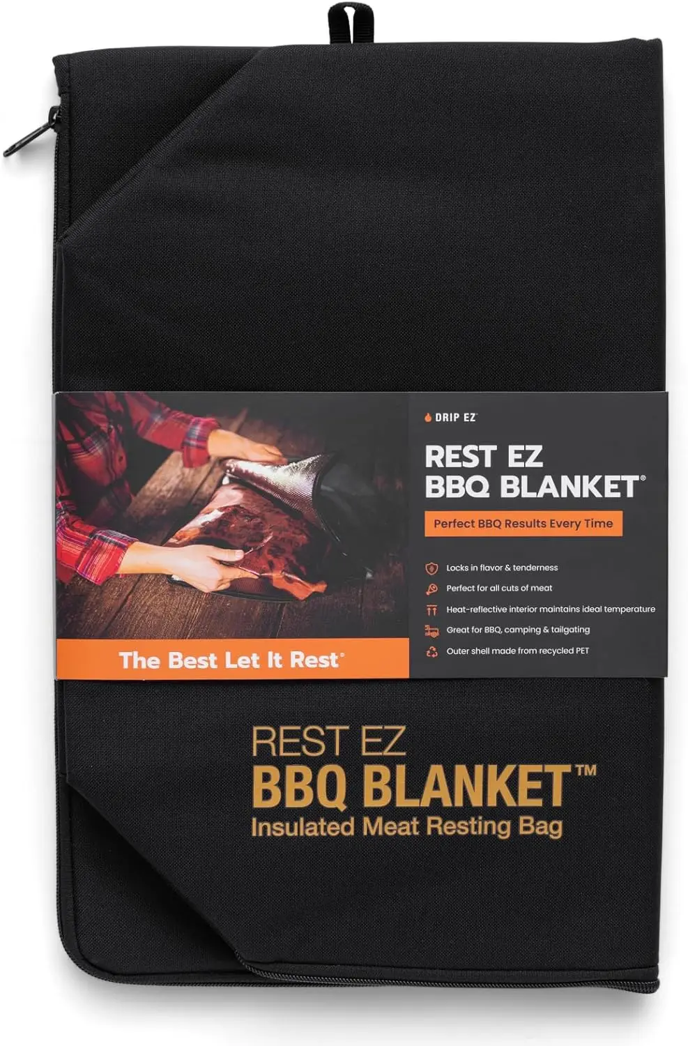 

Rest EZ BBQ Blanket® - Insulated Meat Resting Bag for Brisket, Pork Shoulder, Steaks – Heavy-Duty with Wide Mouth