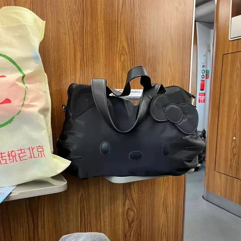 

Kawaii HelloKitty большая вместительная сумка на одно плечо, милая портативная многофункциональная дорожная сумка для хранения багажа Y2K Kitty Cat, подарок