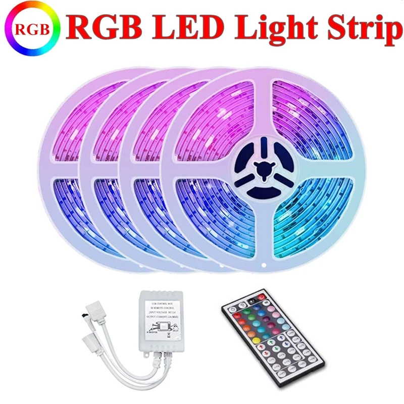 

New 20M RGB Light Strip 3528 1200LED Flexible LED Strip Light With 44 Key Remote+Controller For Christmas Livingroom Bedroom