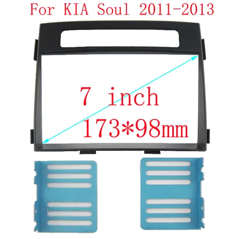2DIN 자동차 스테레오 라디오 DVD Fascia Fascias 대시 패널 플레이트 트림 키트 프레임 커버 KIA Soul 2011-2013