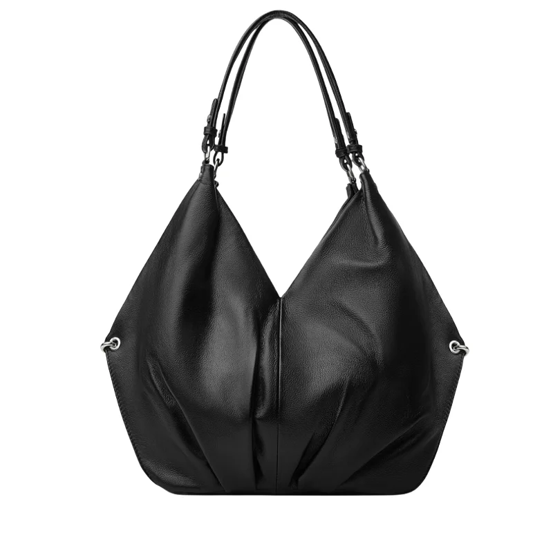 

Женская большая сумка из натуральной кожи, высокотекстная сумка из воловьей кожи, большая вместительная сумка через плечо, универсальная пригородная сумка