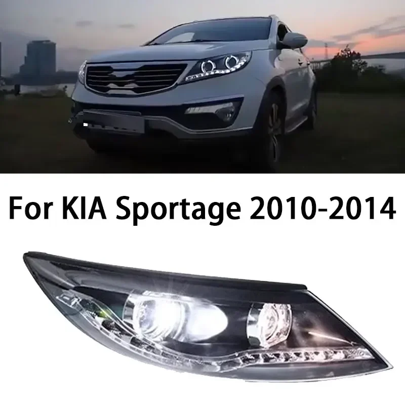 

Cars Headlights for KIA Sportage LED Headlight 2010-2014 Headlights Sportage DRL Turn Signal High Beam Angel Eye Projector Lens