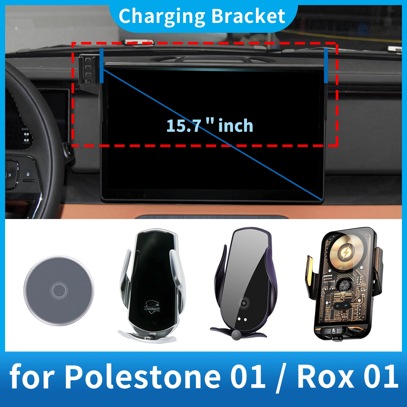 

Car Phone Holder for Polestone 01 Rox 01 Screen Navigation GPS Bracket Base Accessories Charging